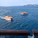 nicko cruises 11-Tage-Mittelmeerkreuzfahrt Athen bis Istanbul mit VASCO DA GAMA_Tenderboote vor dem Einholen (Insel Skiathos)